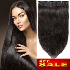 Remy 100 Human Hair Extension Clip in One Piece Curly Weft Half Full Head Ombre