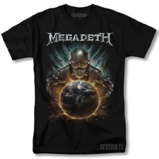 Megadeath Shirt Metal Rock Merch Concert Tour Vntg Graphic Design T-Shirt