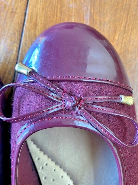 Zapatos para mujer Karen Scott "Rylee" charol borgoña imitación cuero/gamuza sintética 7M Foto 3 de 4