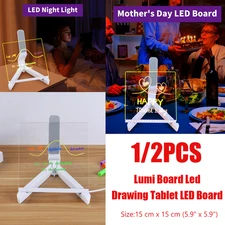LED Note Board With Colors Light LED Drawing Board 5.9 * 5.9" Light Up