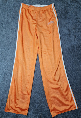 vintage adidas original track pants orange wide leg white 3-stripes y2k retro