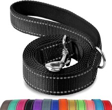 Dog Leash 6 FT Double-Sided Reflective, Padded Handle Nylon Heavy Duty Leashes