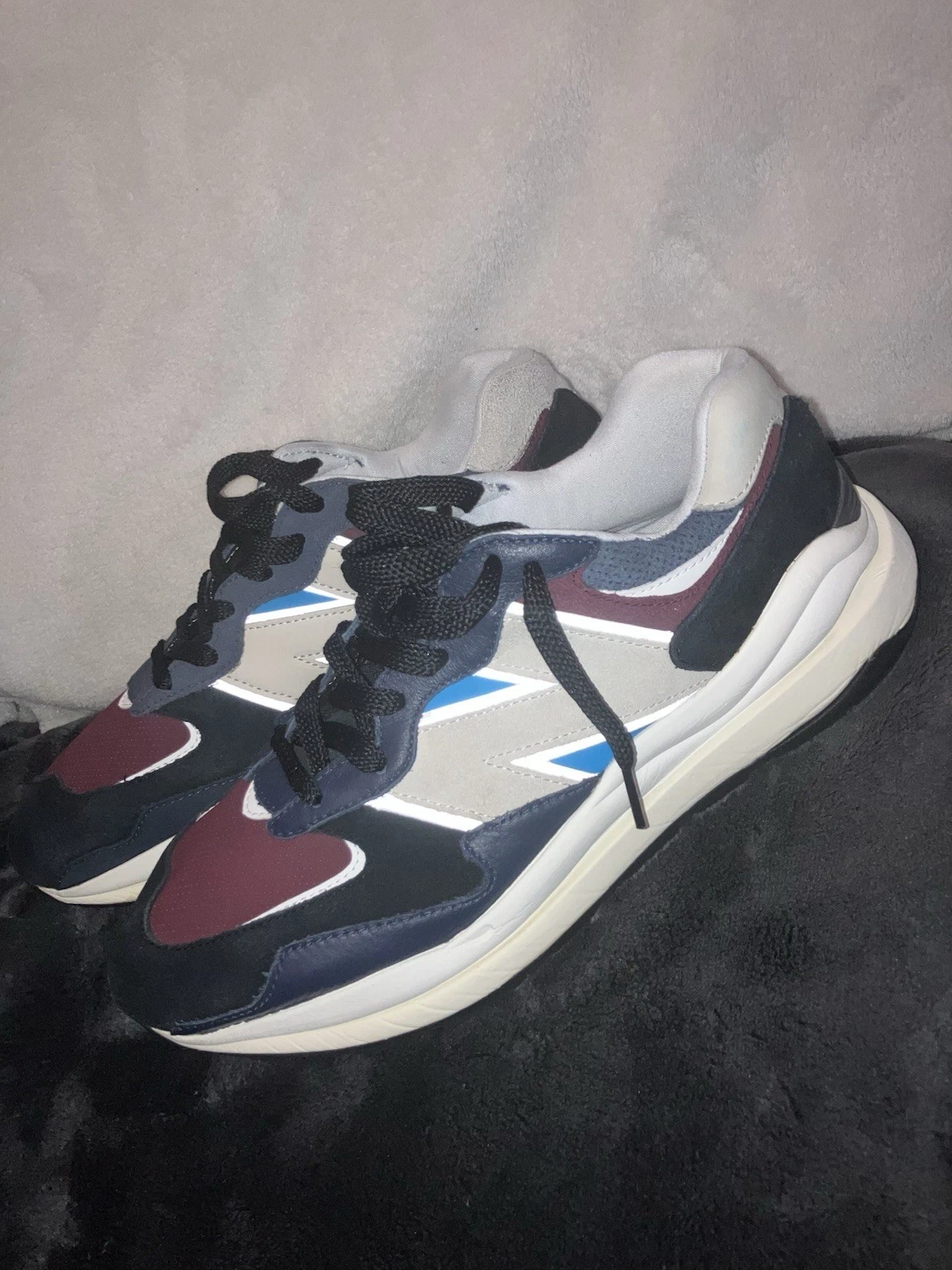 Scarpe uomo New Balance 57 40 taglia 12 US nero marino bordeaux blu