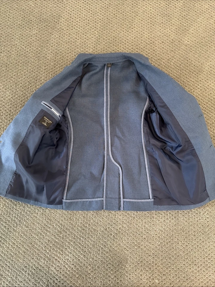 Blazer Crewcuts Ludlow para niños - Talla 10 - Mezcla de lino azul Foto 4 de 4