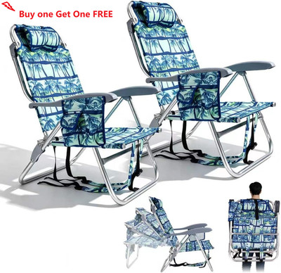 Buy one Get One FREE on Portable Lightweight Camping Beach Chair with 8 position