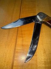 VINTAGE OLD HICKORY BY QUEEN USA ONTARIO 611 KNIFE LARGE FOLDING HUNTER KNIFE