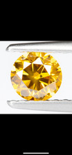 diamant naturel 0,43 cts fancy vivid yellow orange SI2 avec certificat Algt (be)