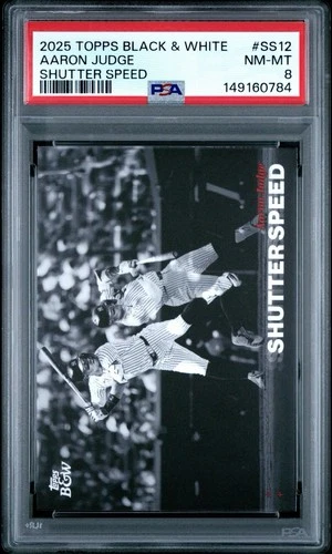 2025 Topps Black & White - Aaron Judge Shutter Speed #SS12 PSA 8 NY Yankees