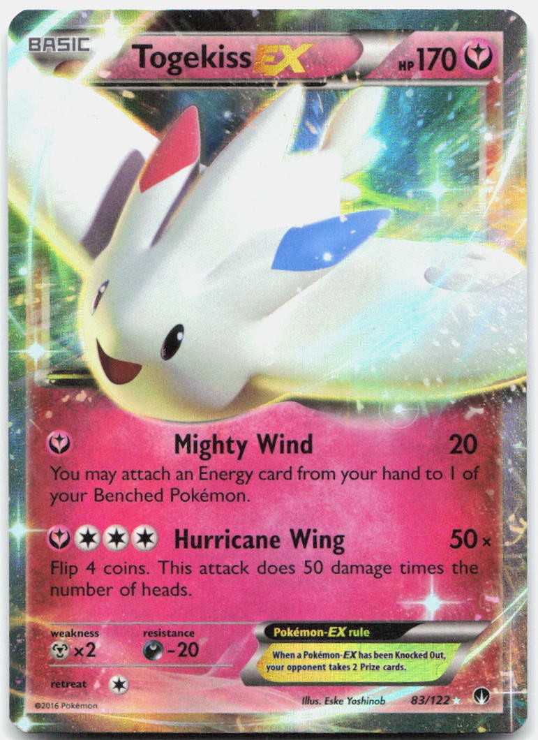 Togekiss EX 83/122 Holo EX Rare BREAKpoint Pokemon Lightly Played