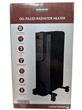 Konwin 1500-Watt Electric Oil-Filled Radiator Space Heater w/ Remote (OB)