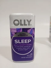 Olly ULTRA STRENGTH SLEEP Aid 10 mg Melatonin 60 Softgels Exp.02/2026 NEW