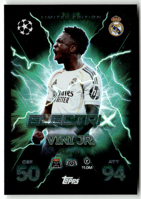 Topps Match Attax CL Extra 2025-26 No. LE 10 Vini Jr. Electrix Limited Edition