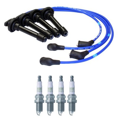 NGK Wire & 4 G-Power Platinum Spark Plugs Kit For Acura Integra 1.8 L4