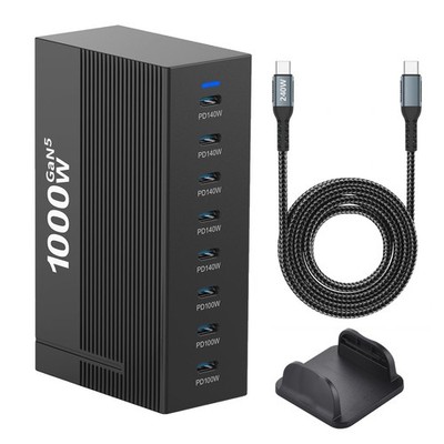 Ohlopl 1000W 8-Port Gan5 Desktop Charging Station High-Power Usb Charging Hub