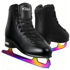 Nattork Color Plated Figure Skates for Men and Women Stainless Steel Blades