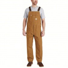 CARHARTT 104694 Loose Fit Washed Duck Bib Overalls XXL 9 Pockets, Insulated
