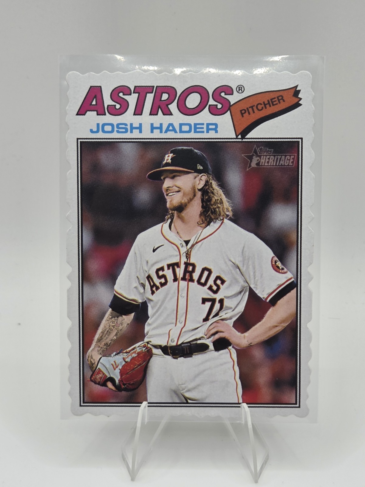 Josh Hader Deckle Edge Variation SP 2026 Topps Heritage #9 Houston Astros