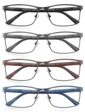 4er Set Herren Lesebrille Blaulichtsperre Rektanfassung...