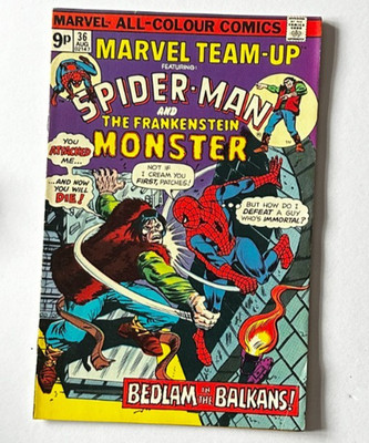 MARVEL TEAM-UP - Comic Book #36. Marvel Comics August 1975. No.36. UK. VF- 7.5