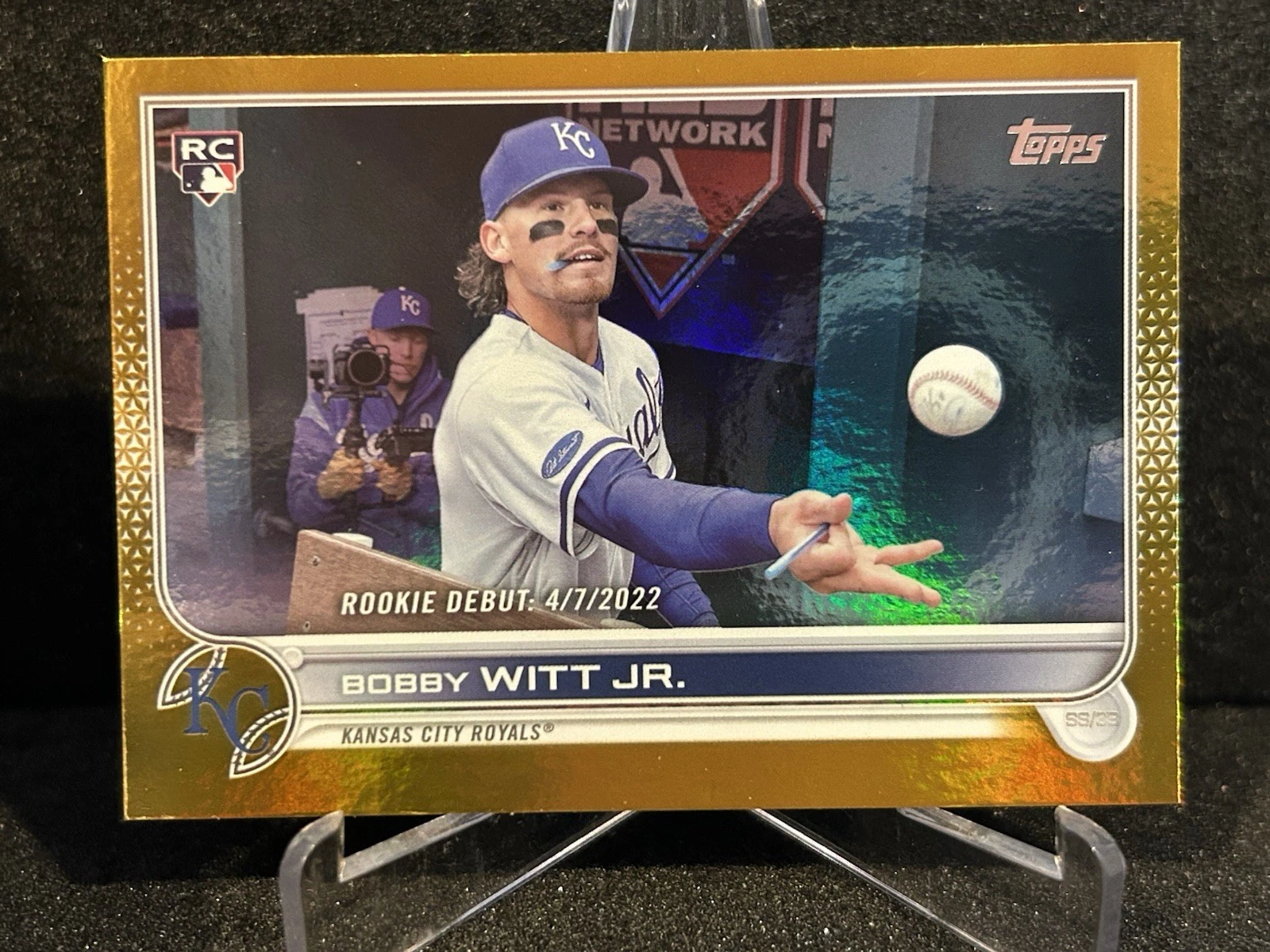 2022 Topps Update RC Debut Bobby Witt Jr. #US187 Gold Foil Kansas City Royals