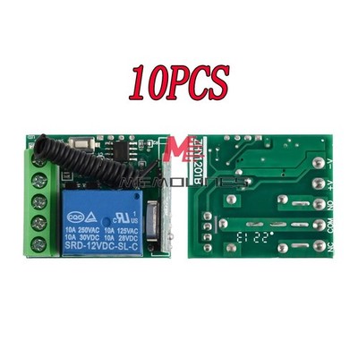 10PCS 1CH 433MHZ DC12V 10A   Relay RF Remote Control Switch Receiver New *la