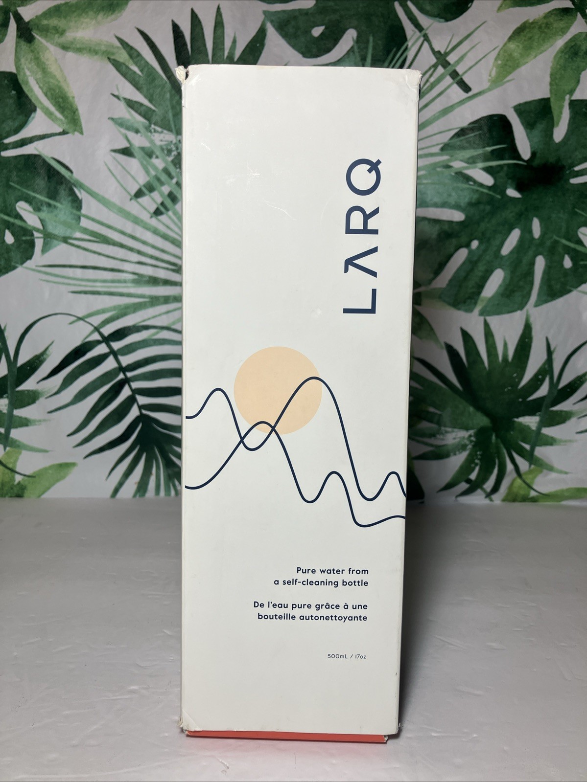 LARQ Self-Cleaning Water Purification Bottle, 17 oz, Graphite White, w/ Cord