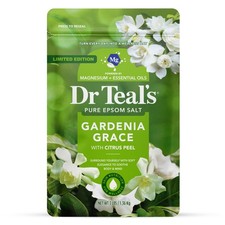 Dr Teal's Epsom Salt Magnesium Soak, Gardenia 48 Ounce Pack of 1 ,