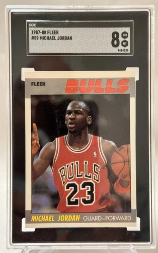 1987-88 Fleer Michael Jordan #59 SGC 8 2nd Year!! Bulls!!
