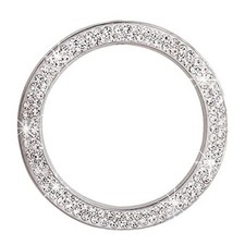 New Updated Version Crystal Rhinestone Car Bling Ring Emblem Sticker,Push to
