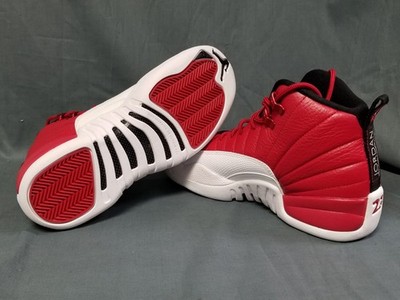 Air Jordan 12 Retro BG (GS) Sneakers White Red Size 6.5Y NEW No