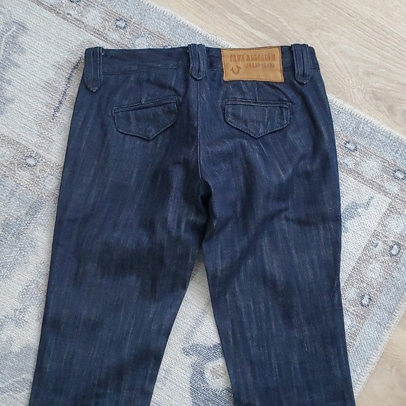 True Religion Dark Denim Cuffed Jeans Trouser Pants Sz25 thumbnail 6