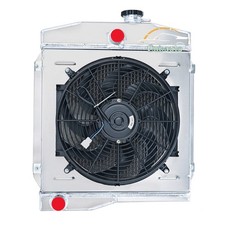 55-58 Willys 59-71 Jeep Cj356 Cj5a6a 3 Row Alum Rad Kit W Shroud Fan Relay 55-58 Willys 59-71 Jeep Cj356 Cj5a6a 3 Row Alum Rad Kit W Shroud Fan Relay
