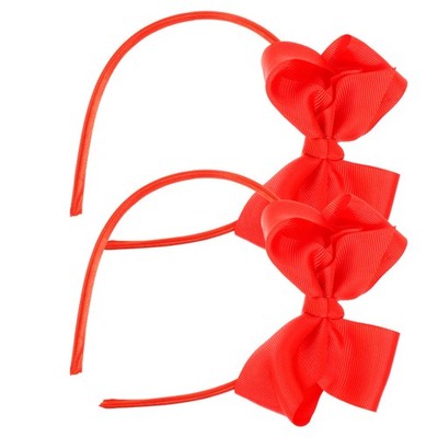 Girls Headbands with Bow Red Cloth Lightweight Reusable Hair Decoration