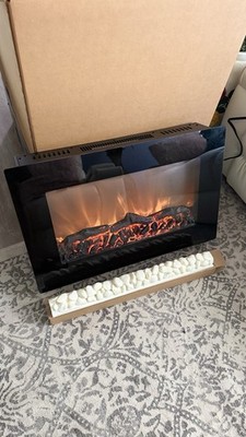 Fire Sense Electric Fireplace Black Freestanding 4776 BTU Model BLT-999W-2/60757