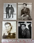 WWII WW2 US Army Air Force Airman Lot Of 4 Leather Jacket Uniform Portrait Photo