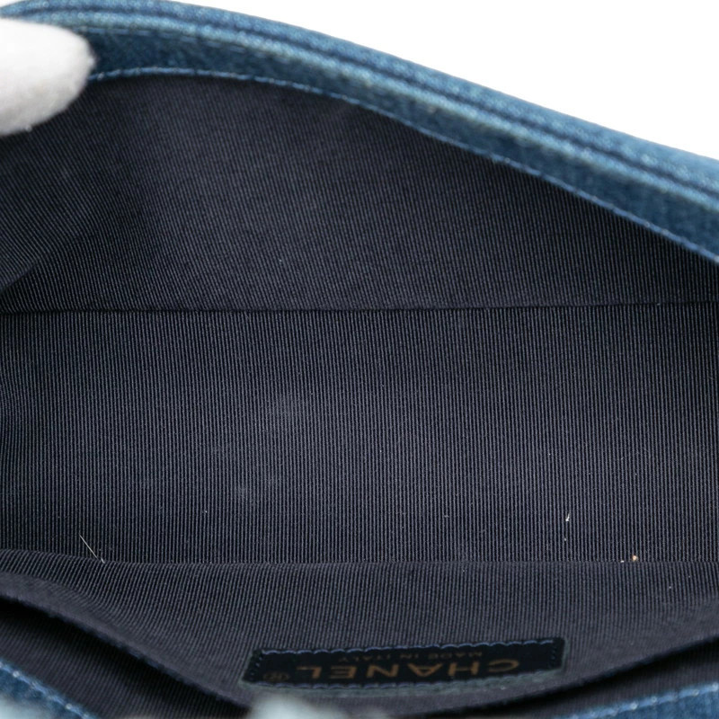 Chanel Boy Patchwork Chain Shoulder Bag Denim r0_… - image 4