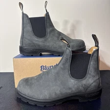 Blundstone Chelsea Boot Men's Size 9.5 Black Leather 587 Rustic Pull On Premium