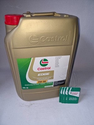 20 Liter Castrol EDGE 5W-30 M + Ölzettel , Motoröl BMW-LL04 ; MB 229.51 / 229.52
