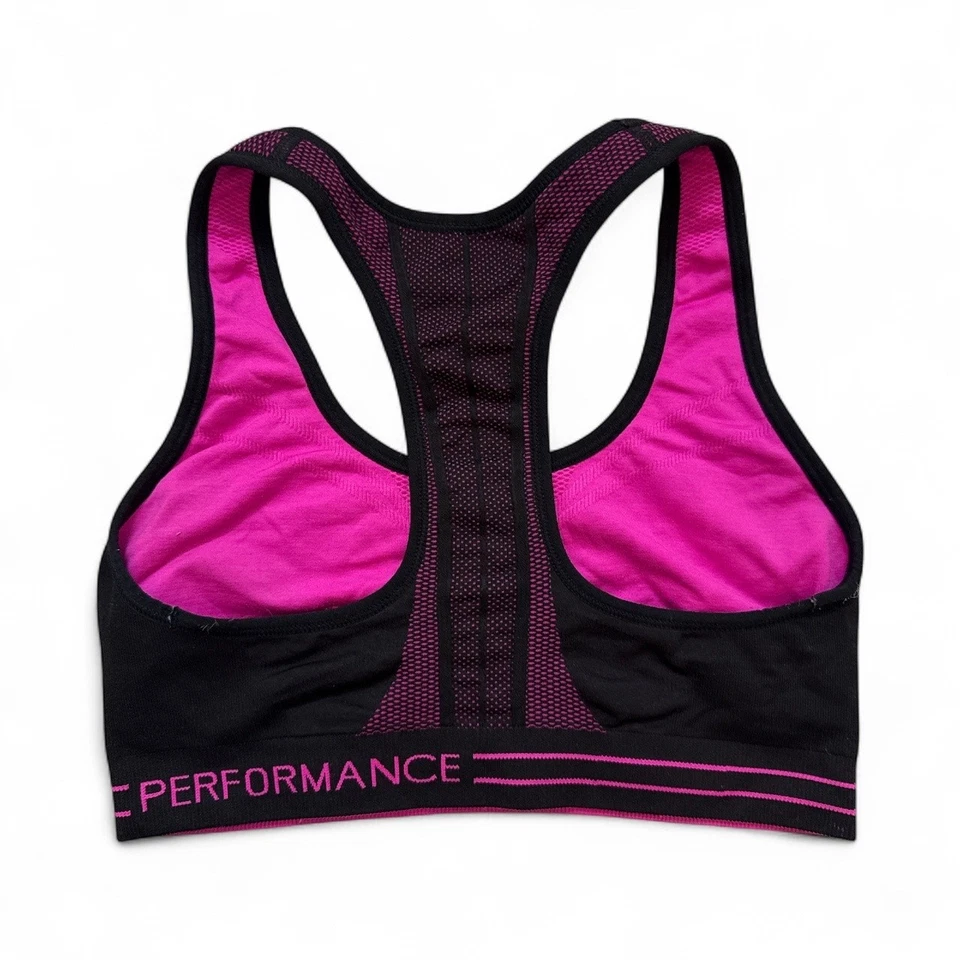 Calvin Klein Performance Reversible Medium Impact Sports Bra in black, pink MED  - Image 4 of 4