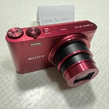 SONY Cyber Shot DSC-WX300 Red Digital Camera 18.2MP 20x Zoom Japanese Exc 