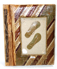 Rainbow Craft Natural Leaf Handmade 40 Photo Scrapbook Album Hawaii Vintage 11x9