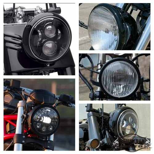7" Headlight Housing Bulb Bucket Cover For Harley Dyna Wide Glide Street Bob - Picture 12 of 12