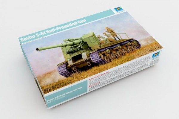 Soviet S-51 Self Propelled Gun 1:35 Plastic Model Kit 5583 TRUMPETER