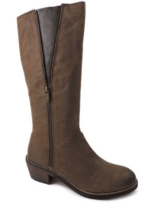 Fergie Women's Camino Tall Mid-Calf Boots Brown Weathered Leather Size 10 M