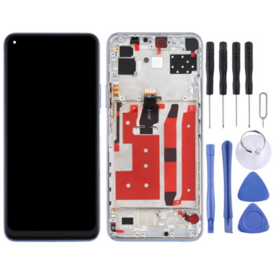 For Huawei Nova 7 SE LCD Screen Replacement Display Touch Digitizer Silver Frame