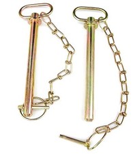 2 GOLIATH INDUSTRIAL 5/8" TRACTOR PINS SAFETY CHAIN WAGON TRAILER HITCH HP58WC