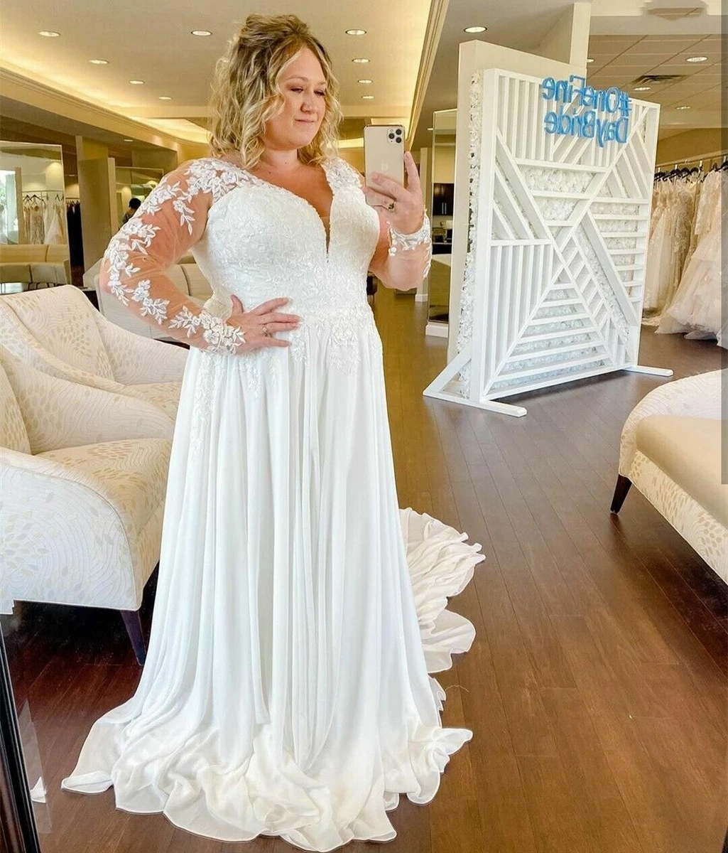 Plus size hotsell chiffon wedding dresses