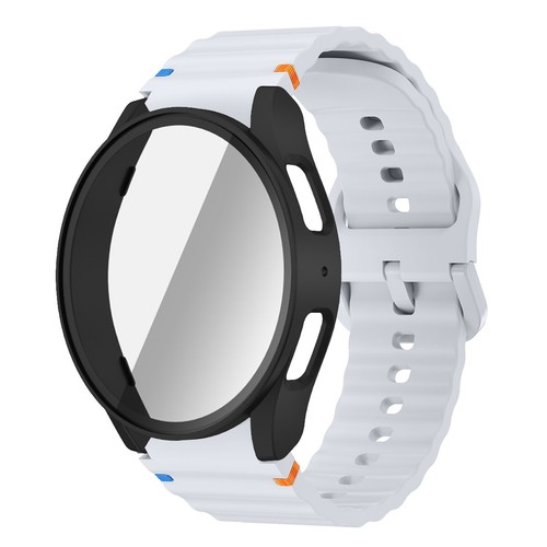 Custodia PC cinturino sportivo per Samsung Galaxy Watch 7 banda 40/44 mm cinturino in silicone senza spazio - Foto 23 di 34
