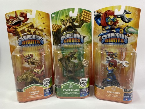 Skylanders Giants Trigger-happy Stump smash and sprocket 3pcs lot New