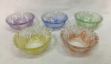 Set di 5 ciotole colorate in vetro decorato Rodecia 13x5 cm cucina dolci frutta